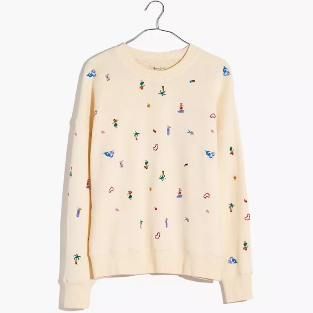 Madewell Lei-cation Embroidered Mainstay Sweater